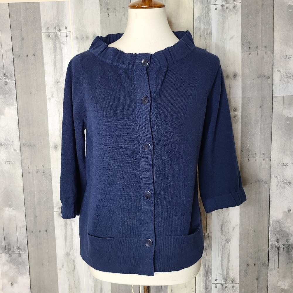 Vince Small Navy Cashmere Cardigan